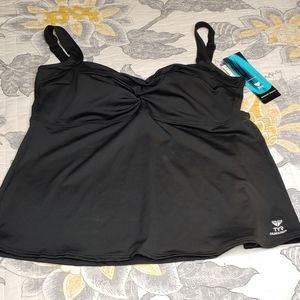TYR Black Tankini Swimsuit Top
